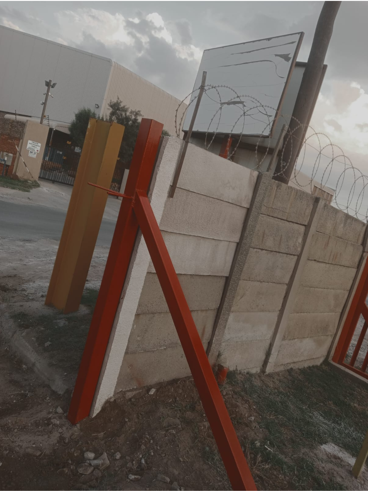 precast wall installation and repair of the gate